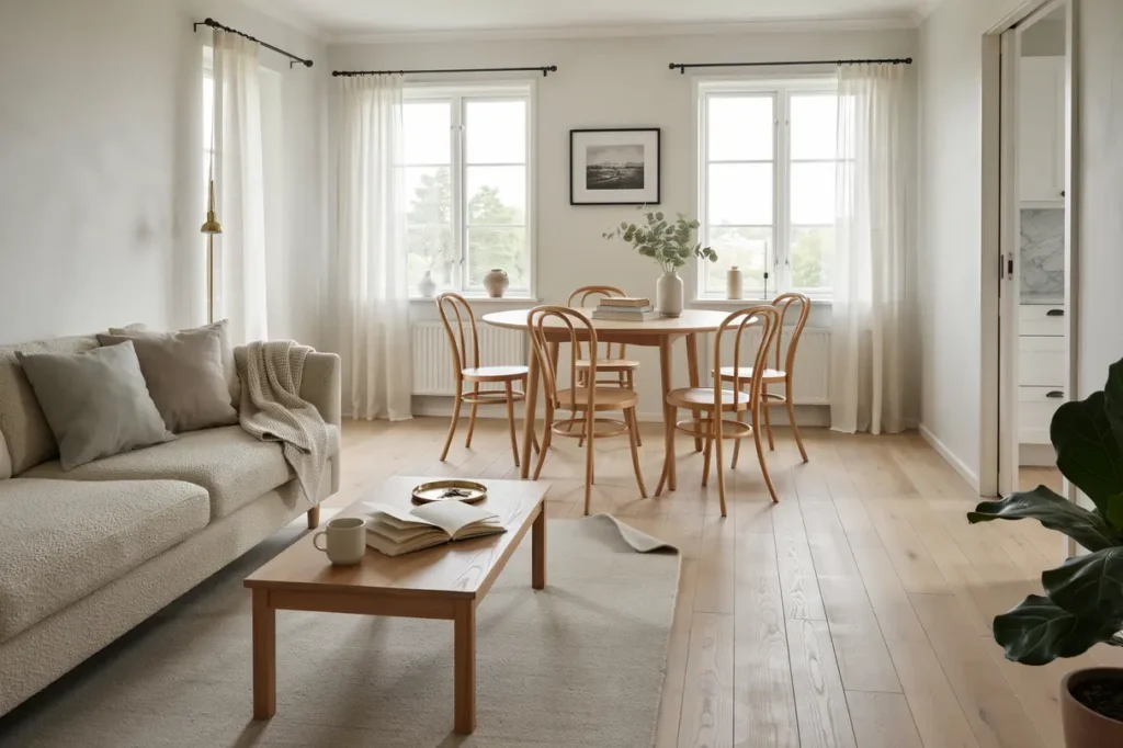 renovering av vardagsrum och matsal i djursholm enebyberg